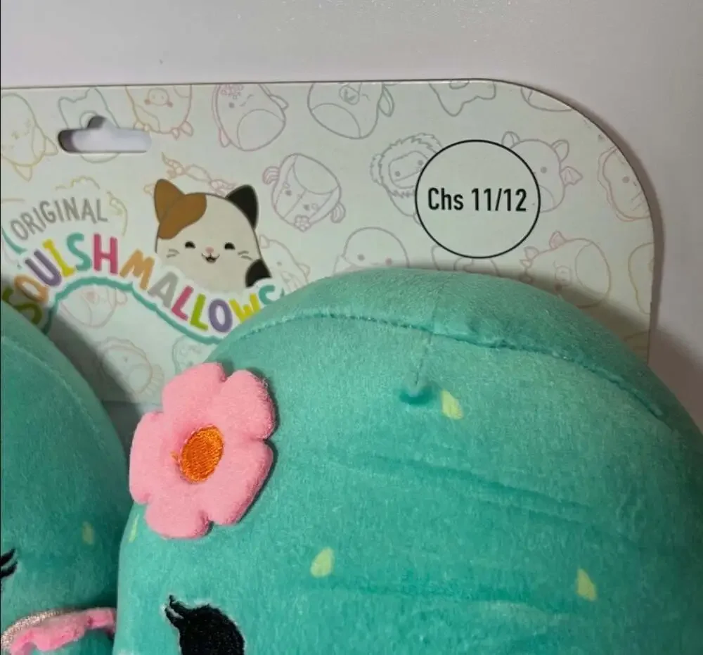 Squishmallows Maritza the Cactus Plush Slippers Size Chs 11/12